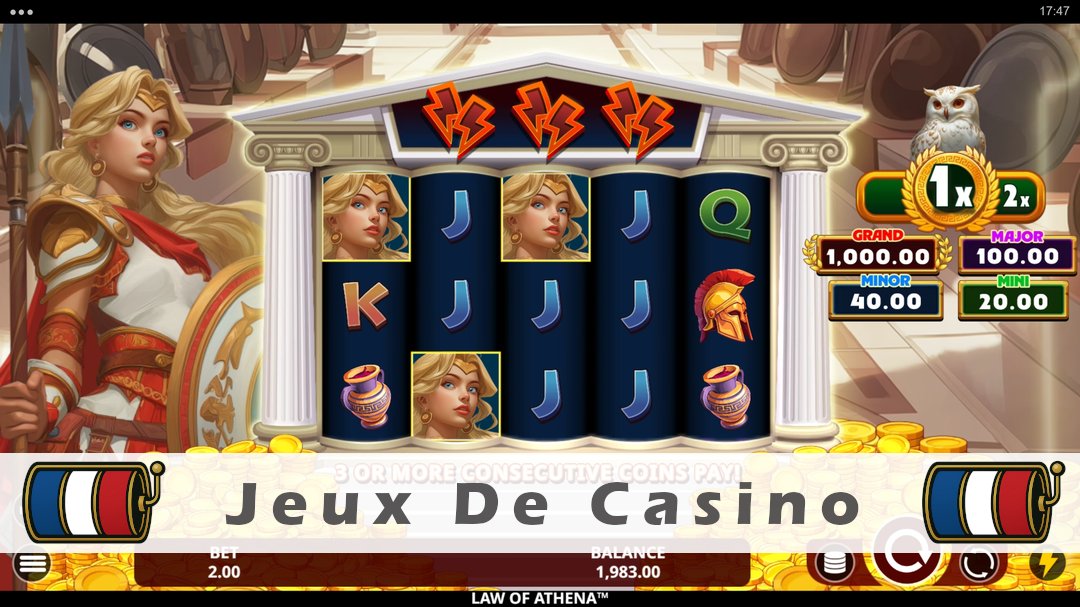 Démo de la machine à sous Law of Athena