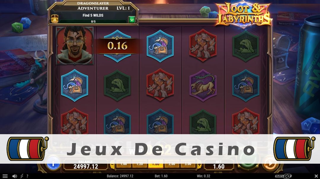Démo de la machine à sous Loot & Labyrinths