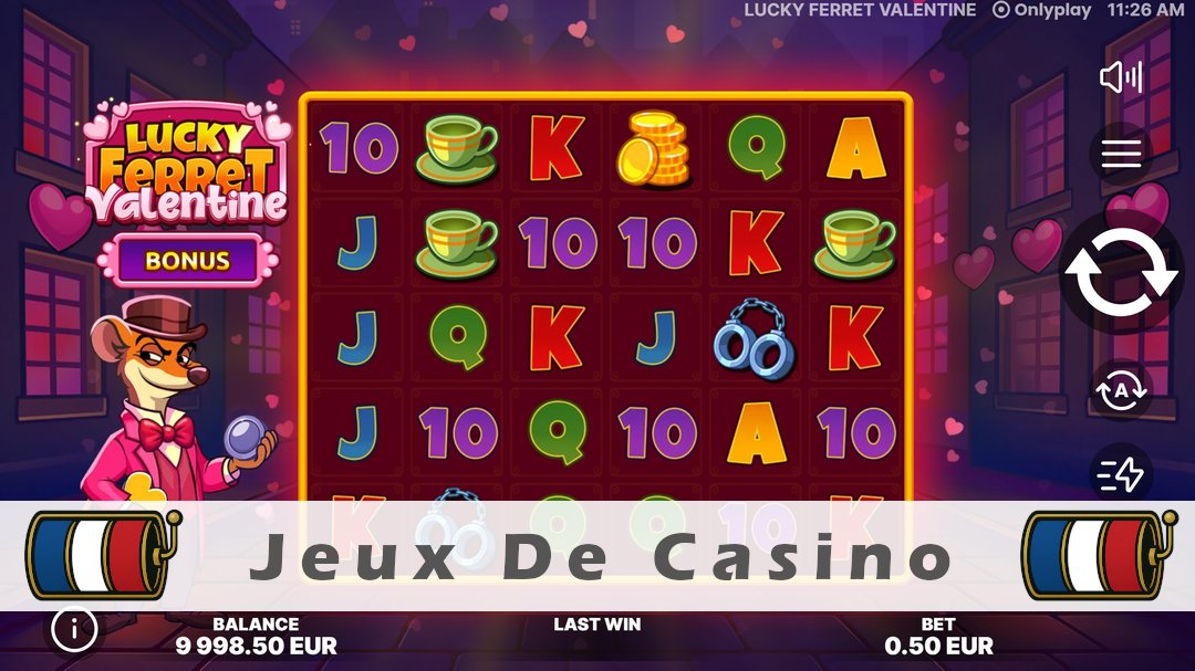 Démo de la machine à sous Lucky Ferret Valentine