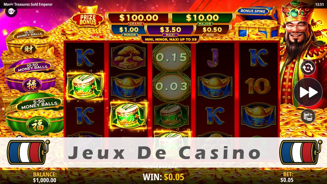 Démo de la machine à sous Magic Treasures Gold Emperor