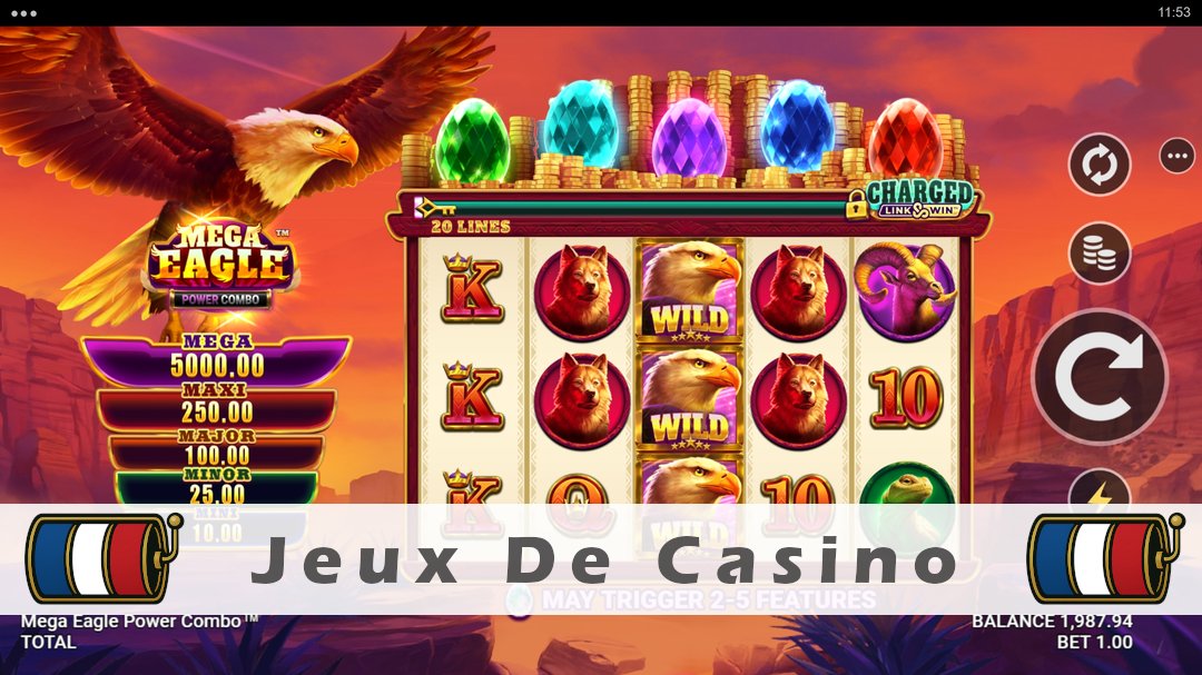 Démo de la machine à sous Mega Eagle Power Combo