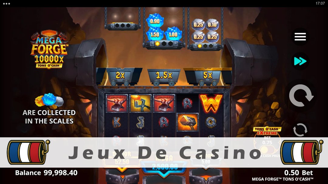 Démo de la machine à sous Mega Forge Tons OCash
