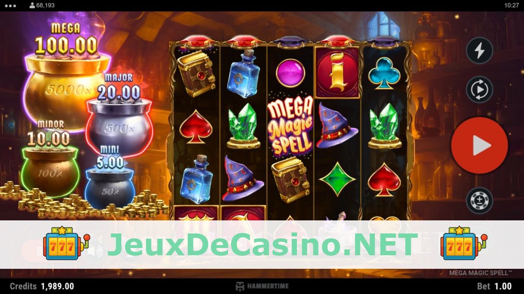 Démo de la machine à sous Mega Magic Spell