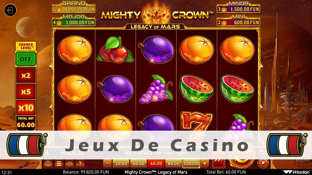 Démo de la machine à sous Mighty Crown Legacy of Mars