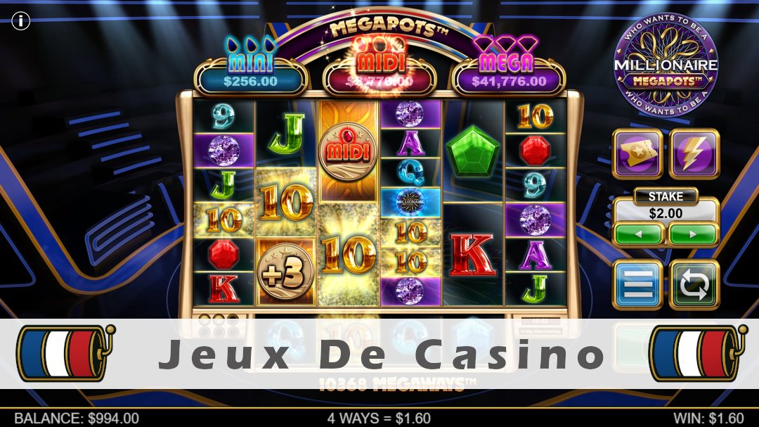 Démo de la machine à sous Millionaire Megapots