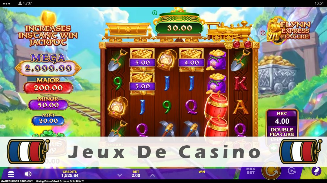 Démo de la machine à sous Mining Pots of Gold Express Gold Blitz
