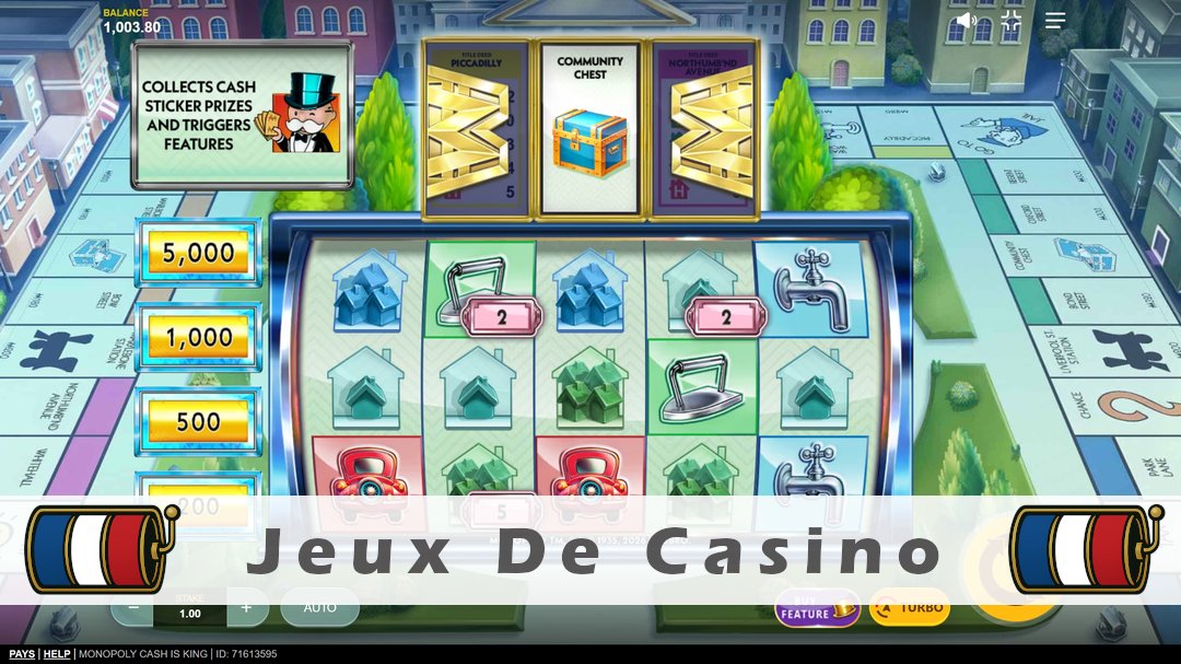 Démo de la machine à sous Monopoly Cash is King