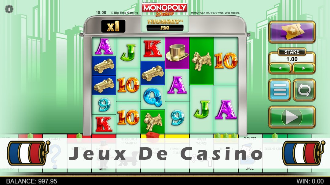 Démo de la machine à sous Monopoly Deluxe