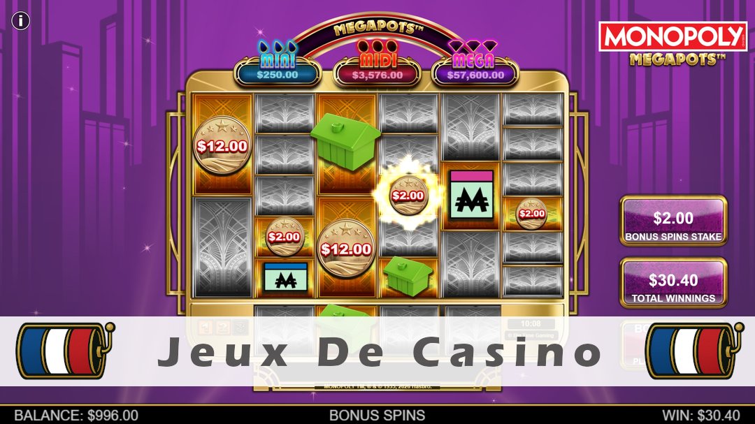 Démo de la machine à sous Monopoly Megapots