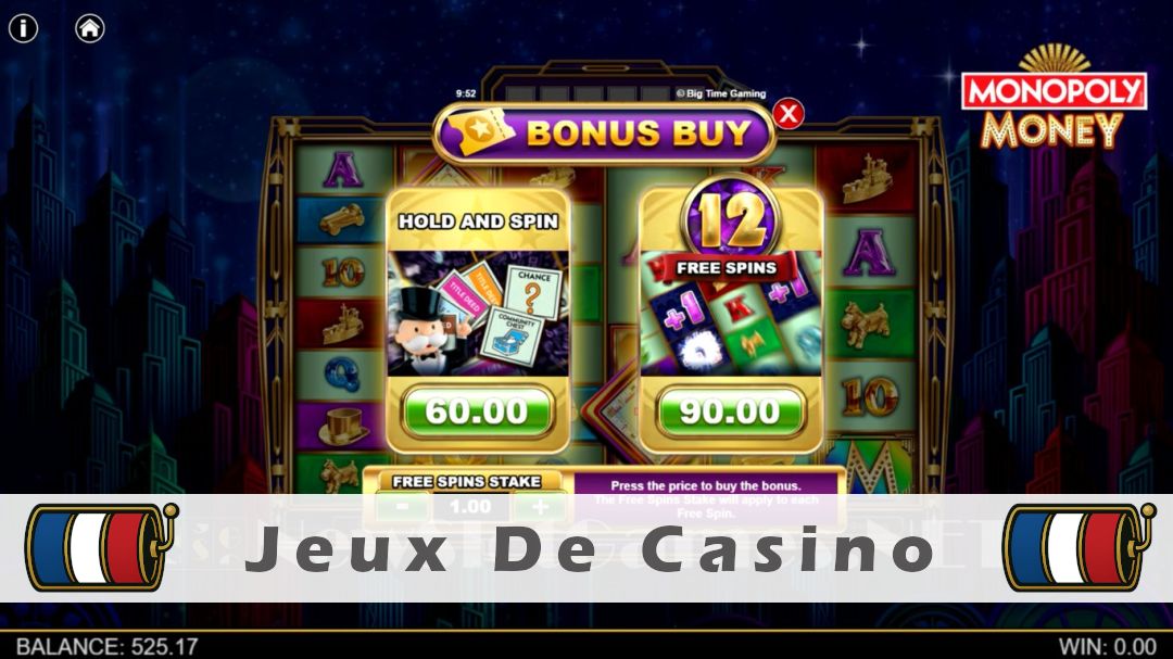 Démo de la machine à sous Monopoly Money