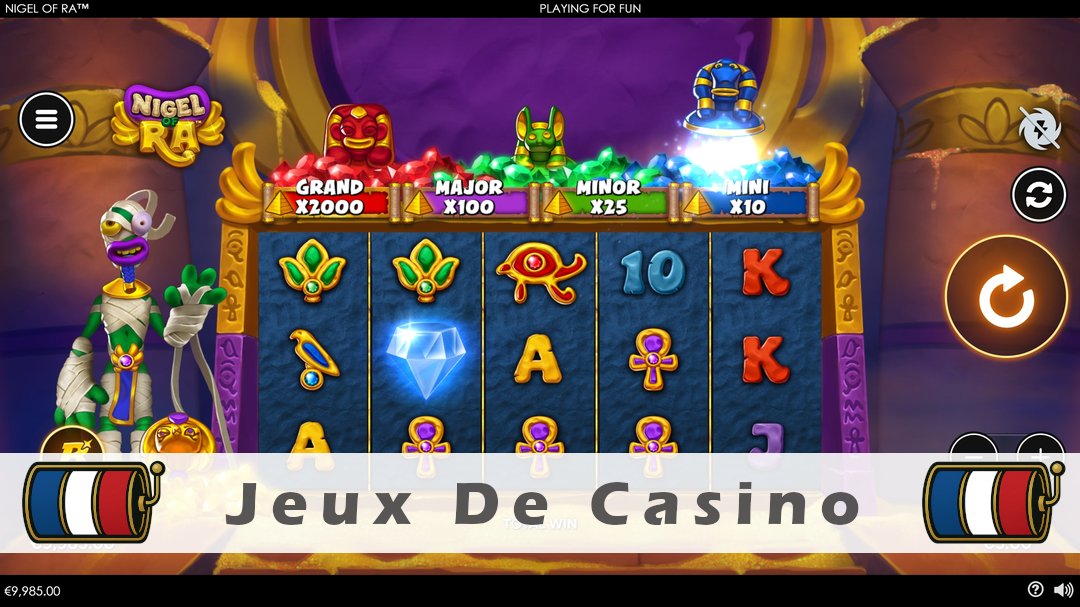 Démo de la machine à sous Nigel of Ra