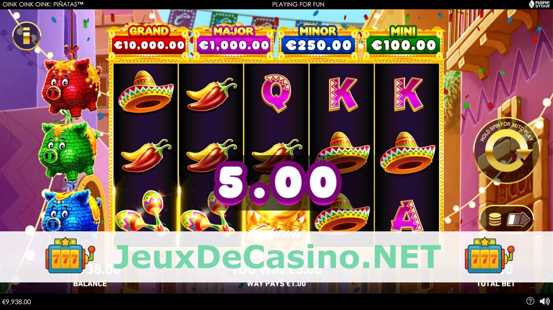 Démo de la machine à sous Oink Oink Oink Piñatas
