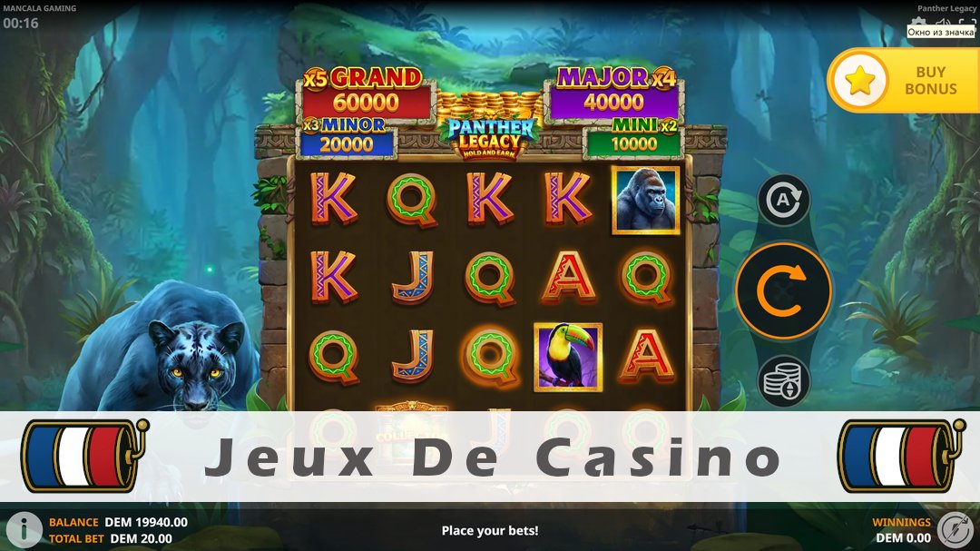 Démo de la machine à sous Panther Legacy
