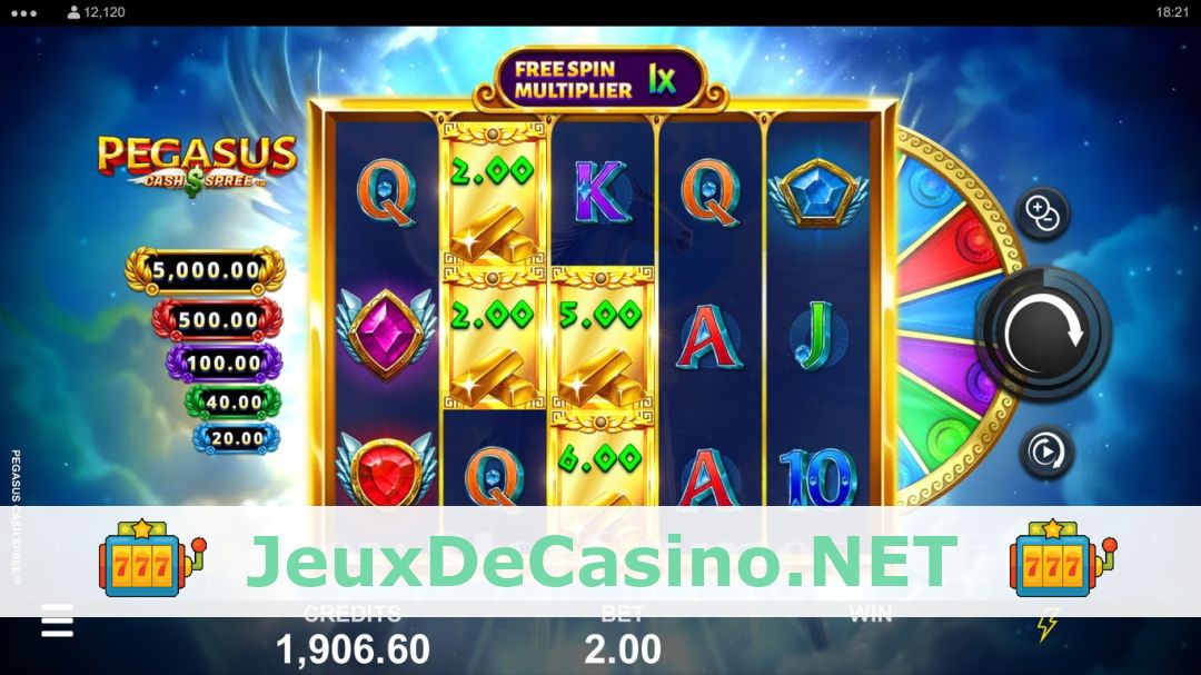 Démo de la machine à sous Pegasus Cash Spree