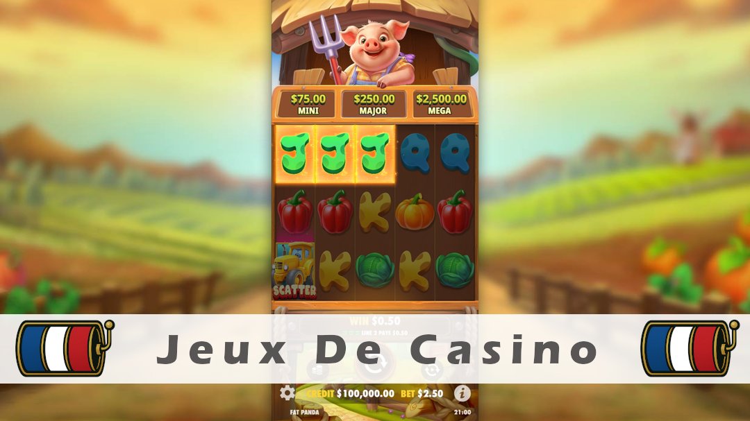 Démo de la machine à sous Pig Farm