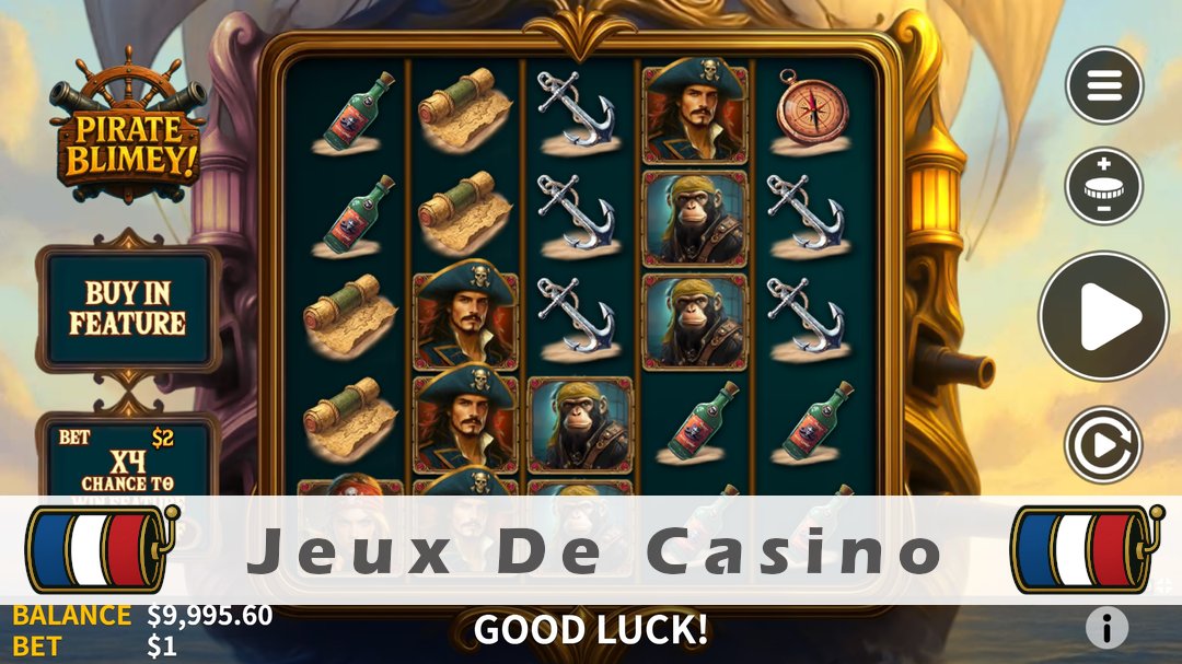 Démo de la machine à sous Pirate Blimey!