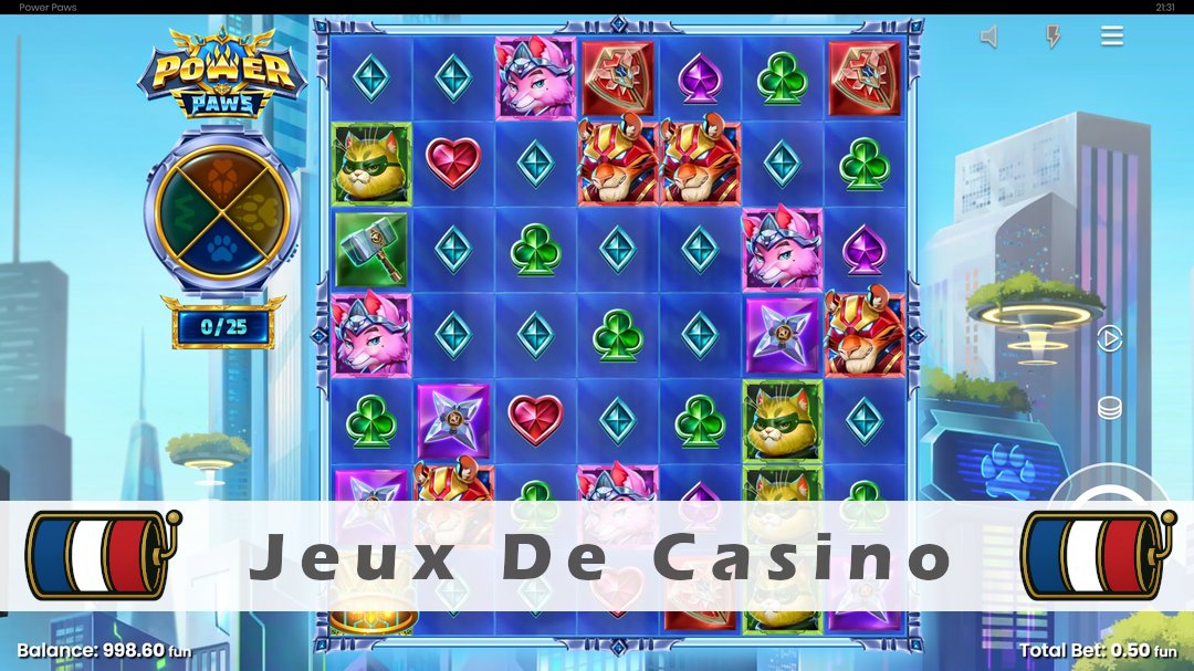 Démo de la machine à sous Power Paws
