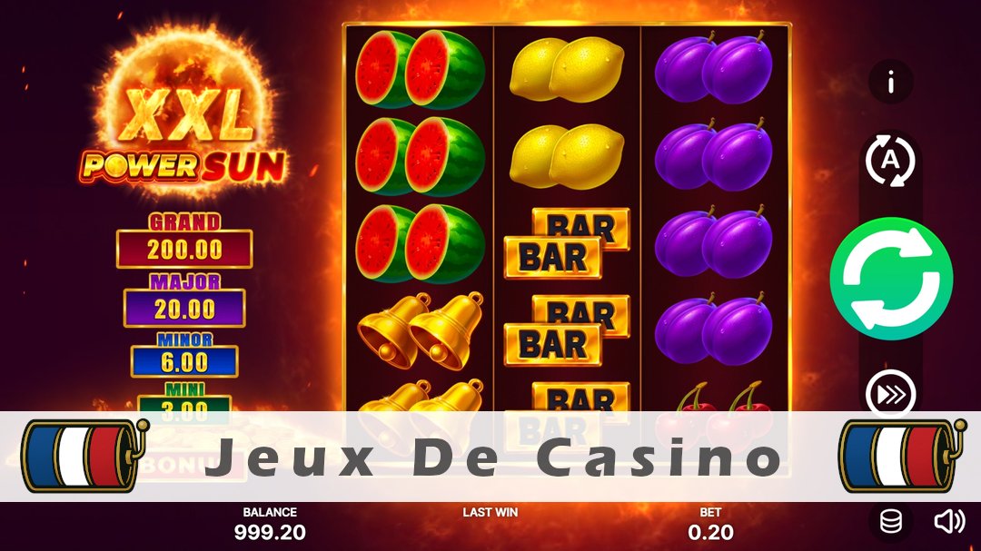 Démo de la machine à sous Power Sun XXL