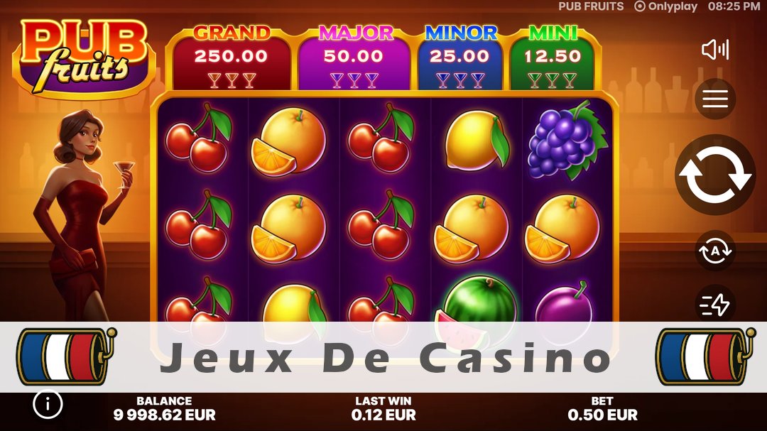 Démo de la machine à sous Pub Fruits