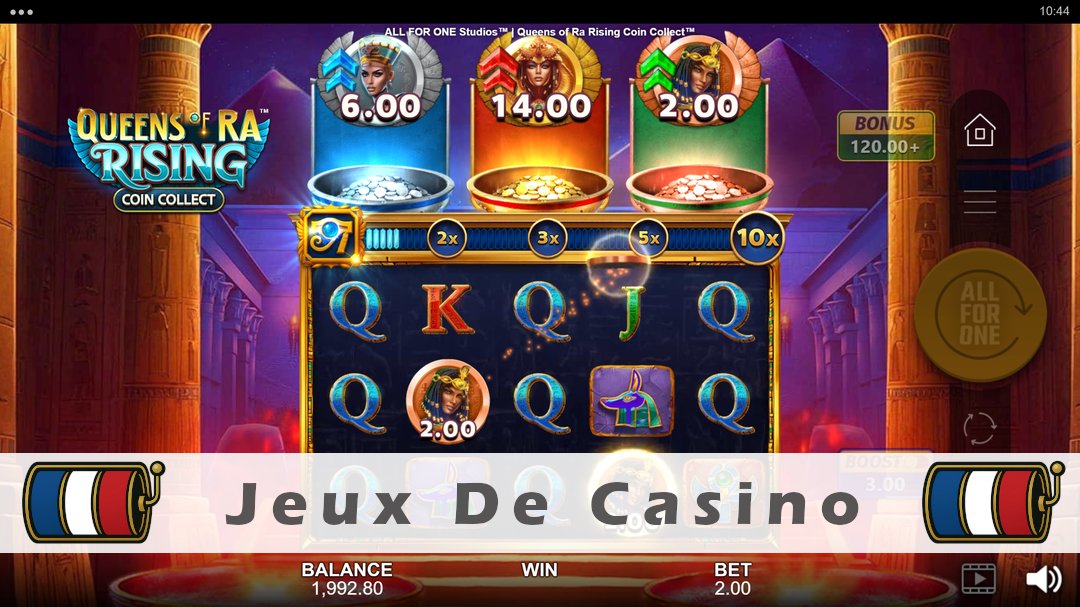 Démo de la machine à sous Queens of Ra Rising Coin Collect