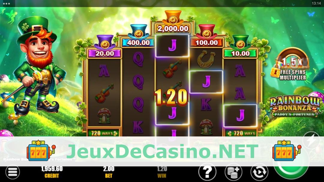 Démo de la machine à sous Rainbow Bonanza Paddys Fortunes