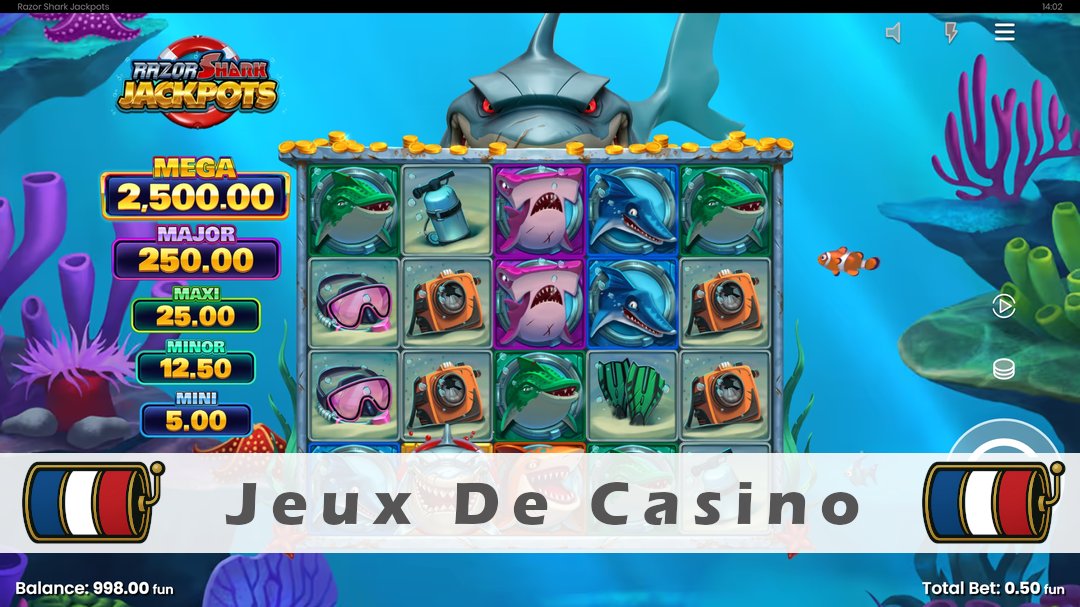 Démo de la machine à sous Razor Shark Jackpots