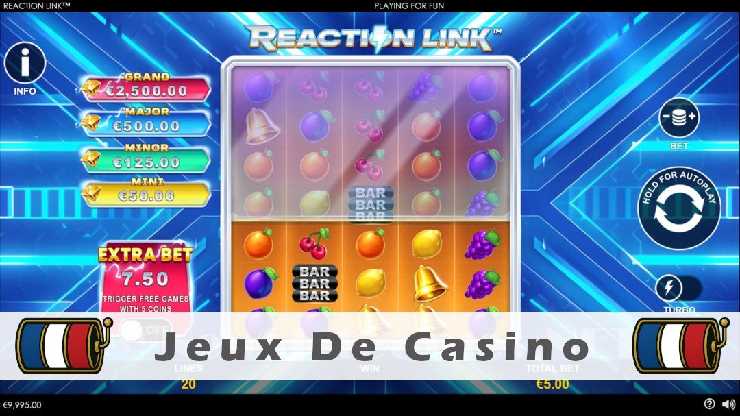 Démo de la machine à sous Reaction Link