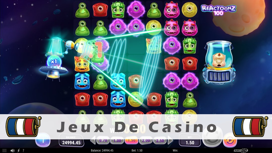 Démo de la machine à sous Reactoonz 100