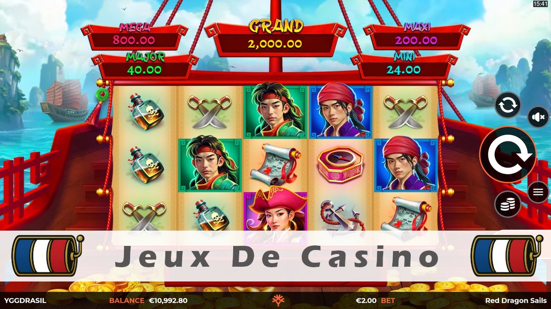 Démo de la machine à sous Red Dragon Sails