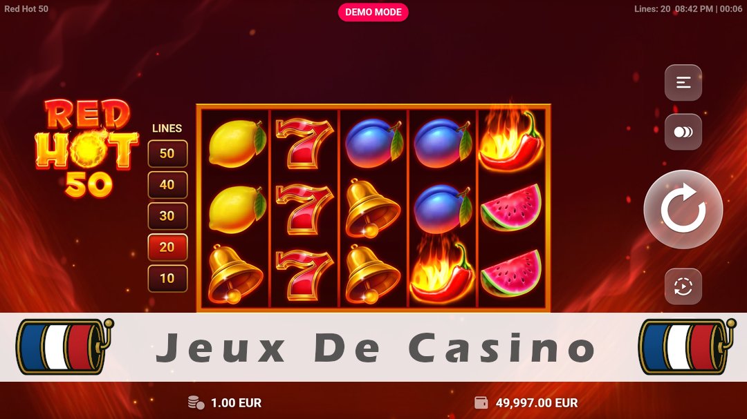 Démo de la machine à sous Red Hot 50