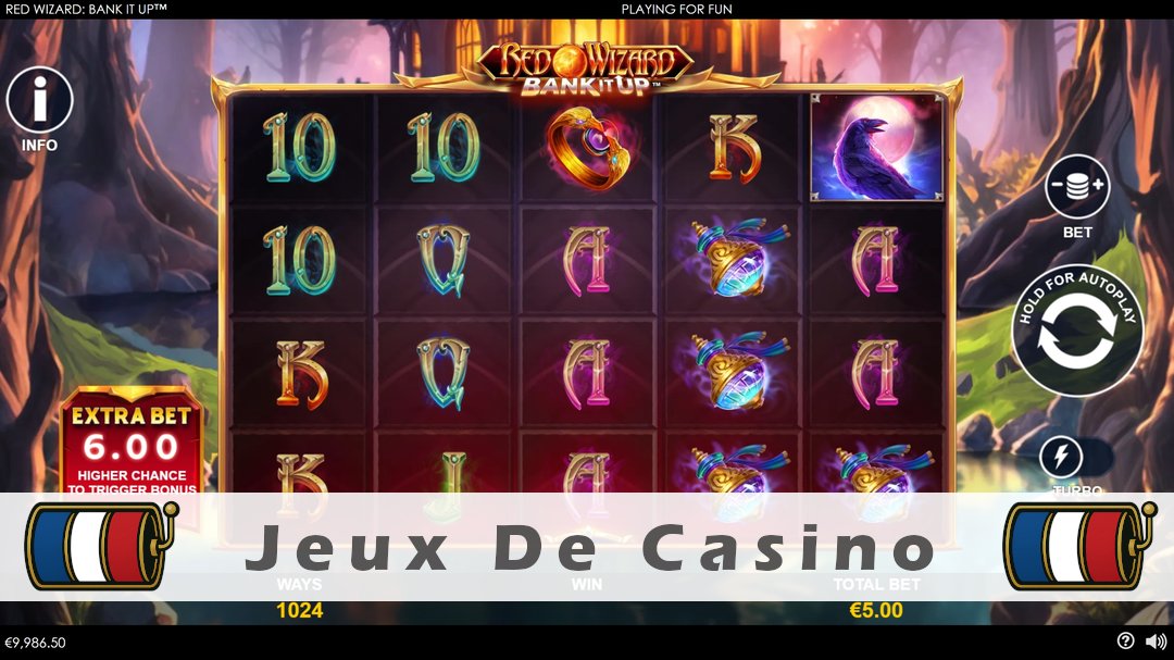 Démo de la machine à sous Red Wizard Bank It Up