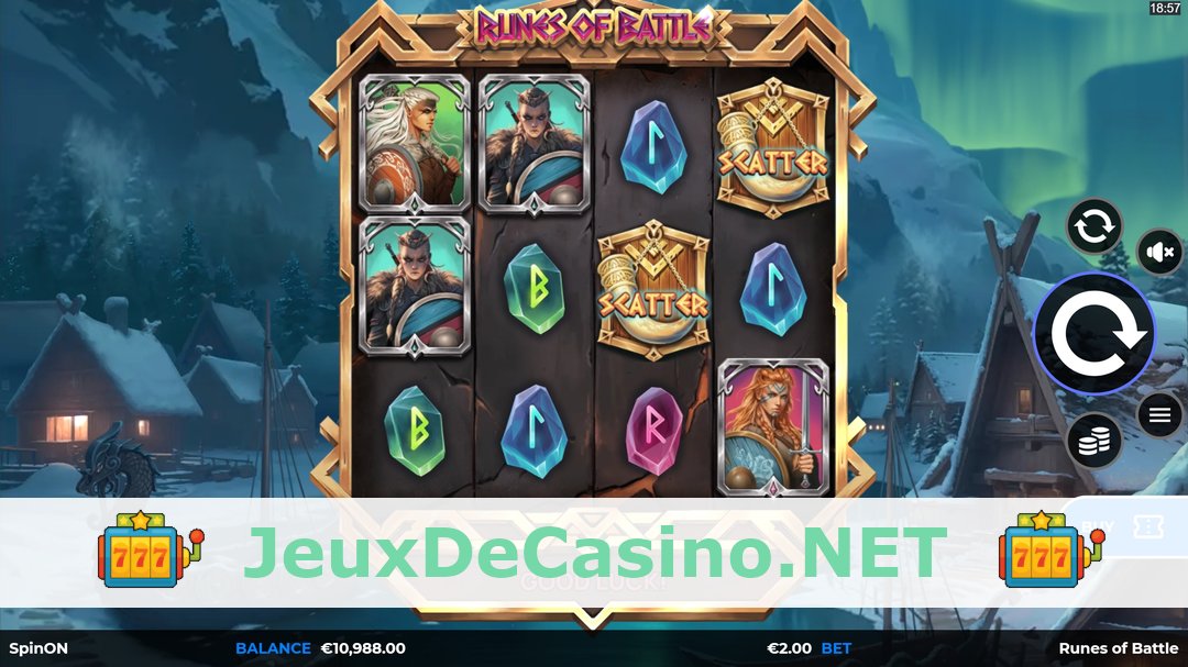 Démo de la machine à sous Runes of Battle