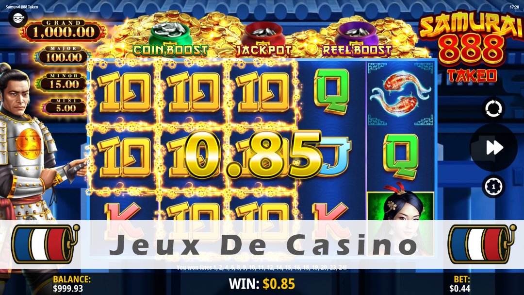 Démo de la machine à sous Samurai 888 Takeo