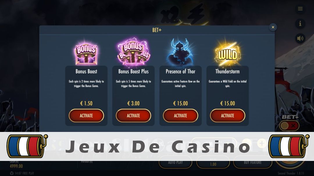 Démo de la machine à sous Second Thunder