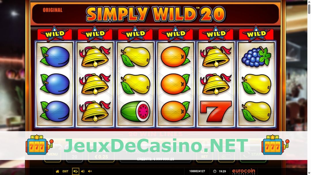 Démo de la machine à sous Simply Wild 20