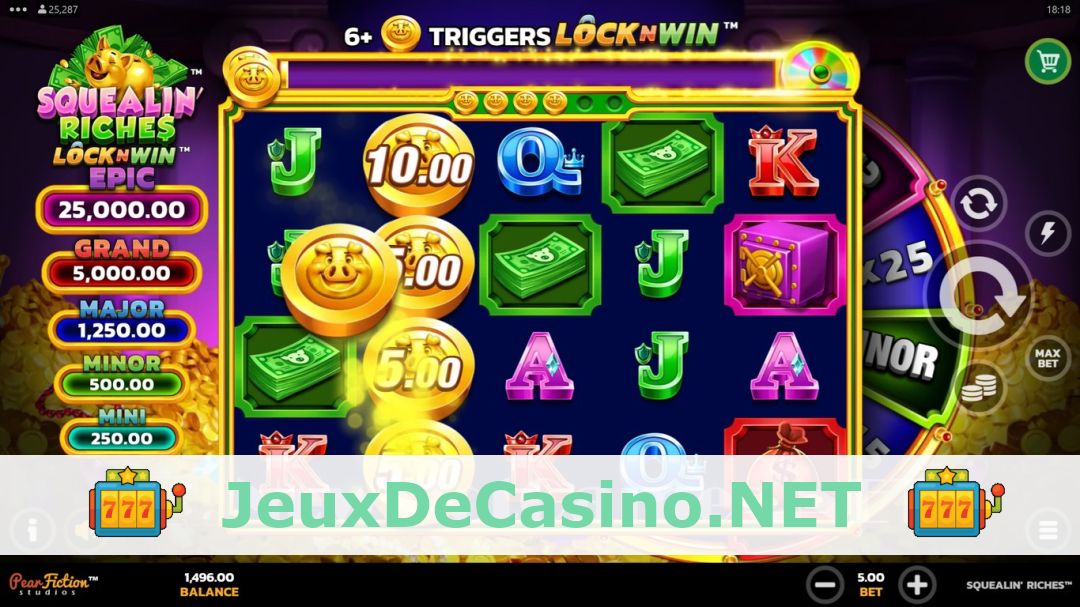 Démo de la machine à sous Squealin Riches