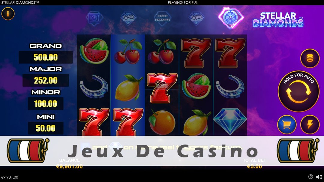 Démo de la machine à sous Stellar Diamonds