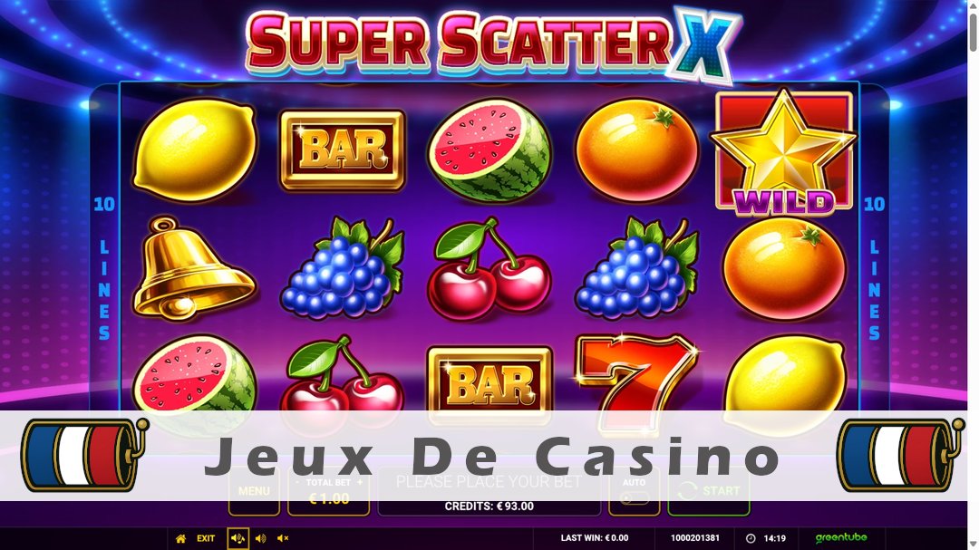 Démo de la machine à sous Super Scatter X