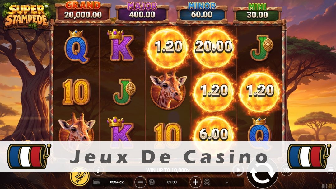 Démo de la machine à sous Super Stampede