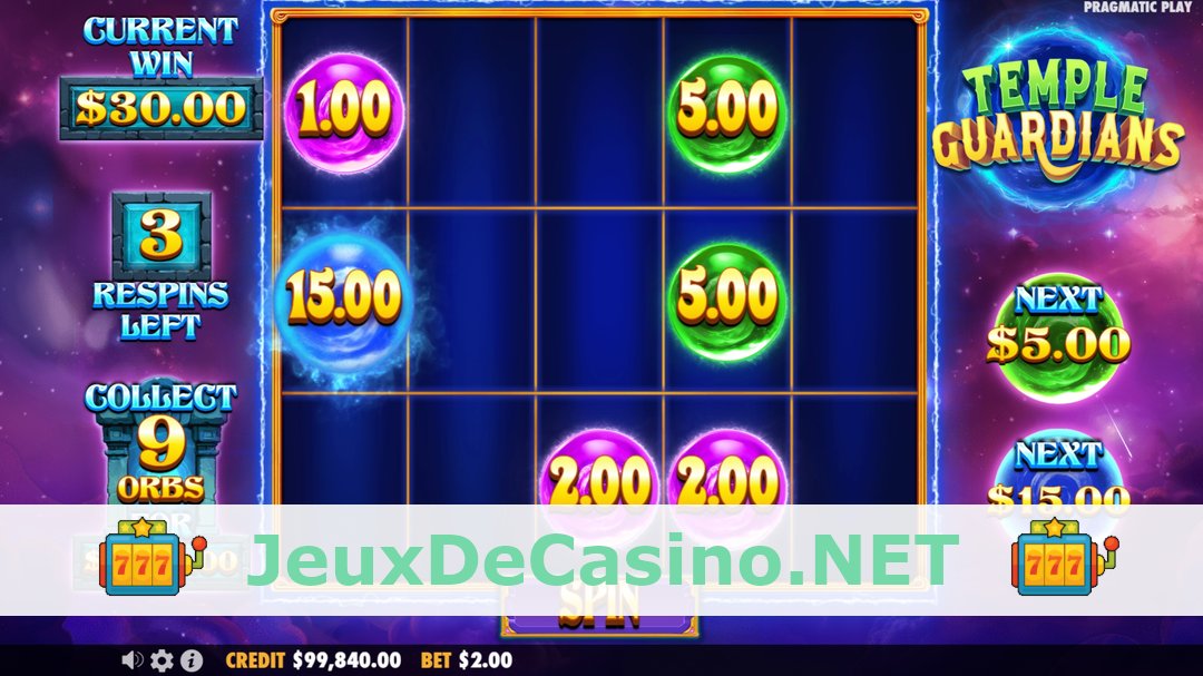 Démo de la machine à sous Temple Guardians