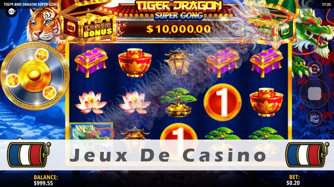 Démo de la machine à sous Tiger and Dragon Super Gong