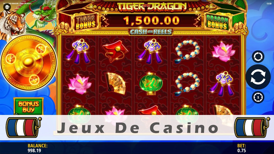 Démo de la machine à sous Tiger and Dragon - Cash on Reels
