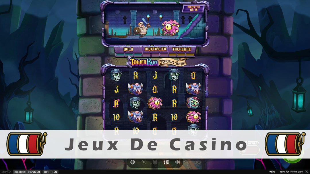 Démo de la machine à sous Tower Run Treasure Steps