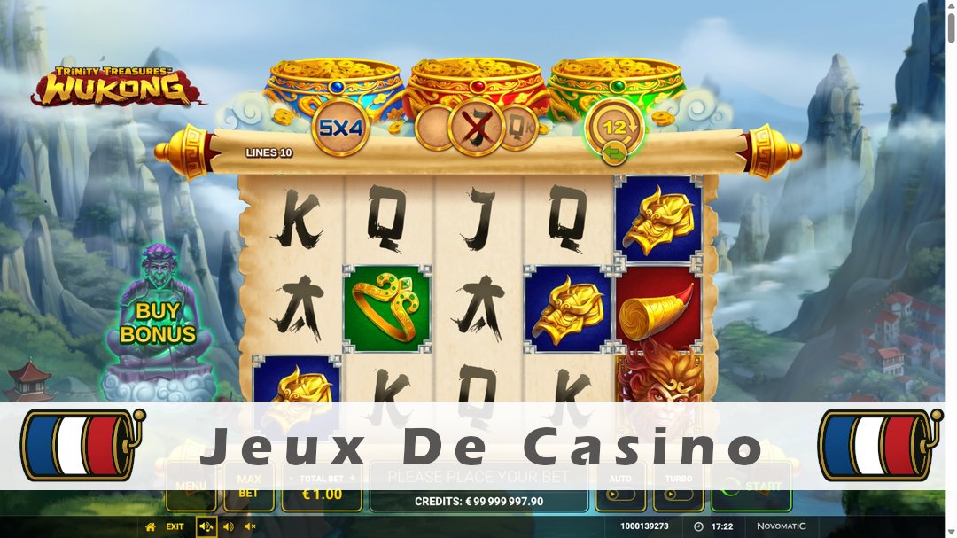 Démo de la machine à sous Trinity Treasures Wukong