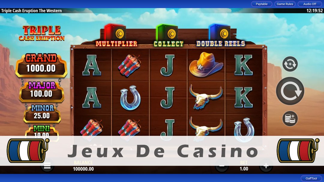 Démo de la machine à sous Triple Cash Eruption The Western