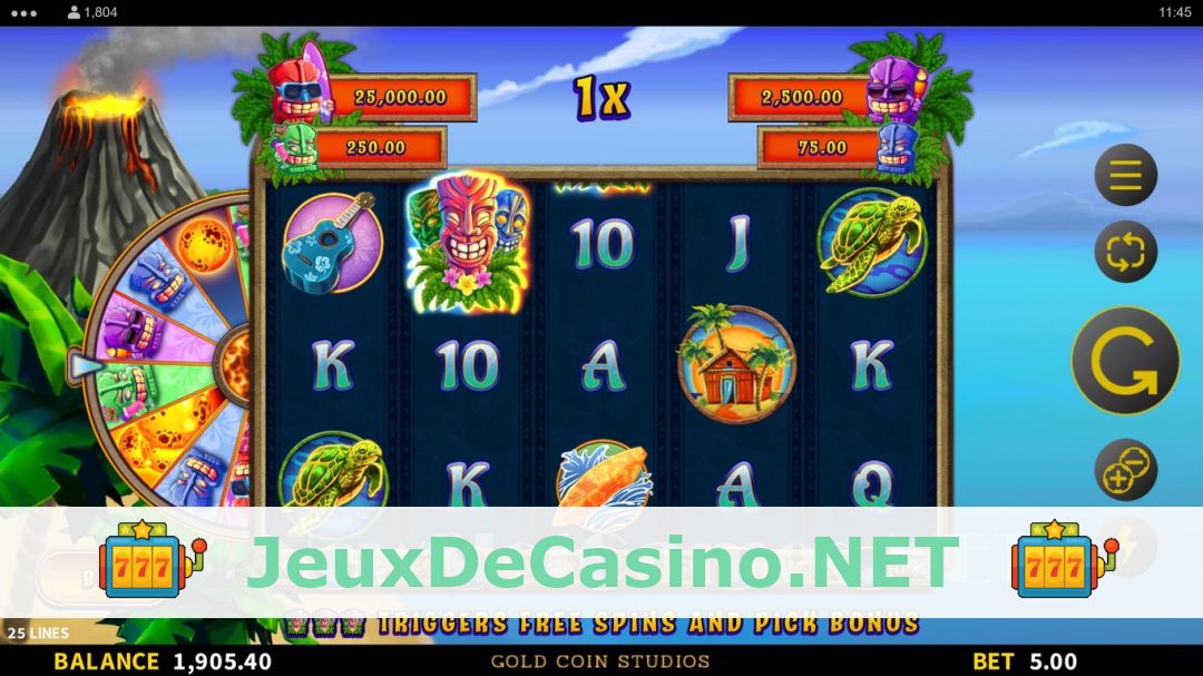 Démo de la machine à sous Triple Tiki Super Free Spins