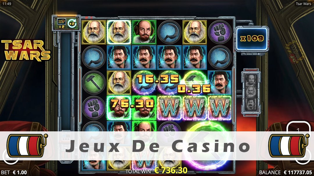 Démo de la machine à sous Tsar Wars