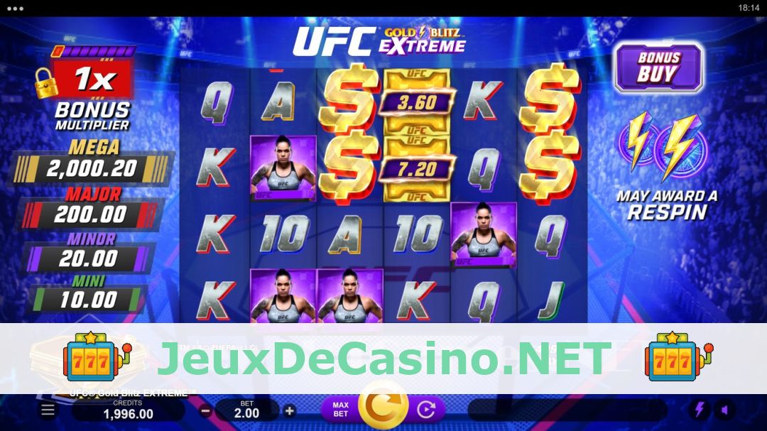 Démo de la machine à sous UFC Gold Blitz Extreme