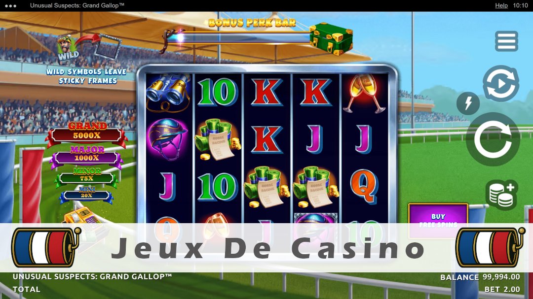 Démo de la machine à sous Unusual Suspects Grand Gallop
