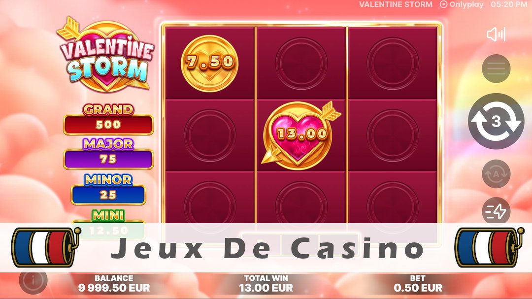 Démo de la machine à sous Valentine Storm